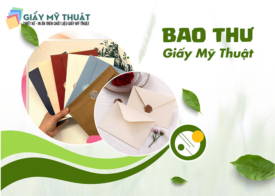 banner bao thư chất liệu giấy mỹ thuật